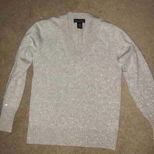 Banana Republic sparkly silver sweater! S